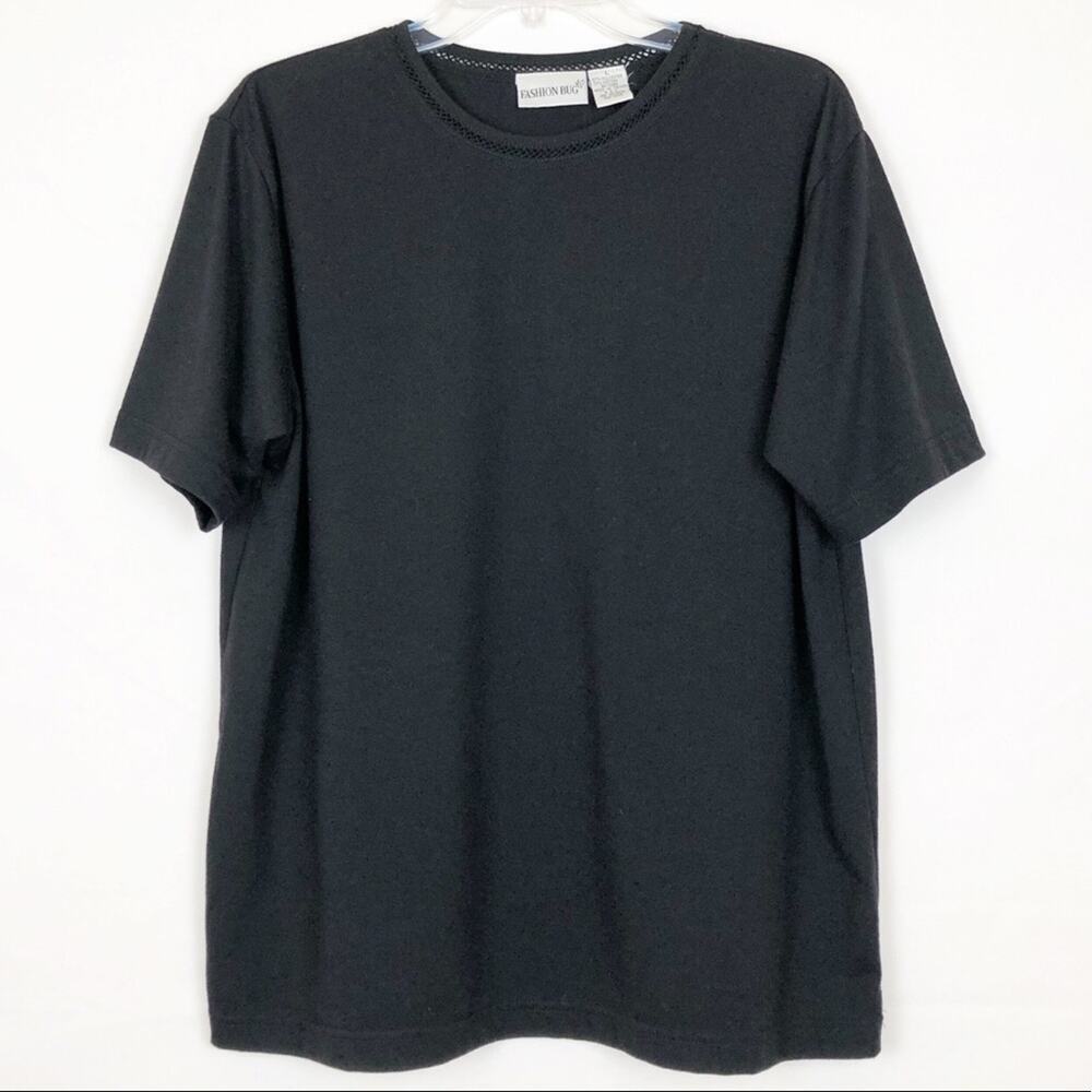 Fashion Bug Vintage Women’s Black T-Shirt Size Large